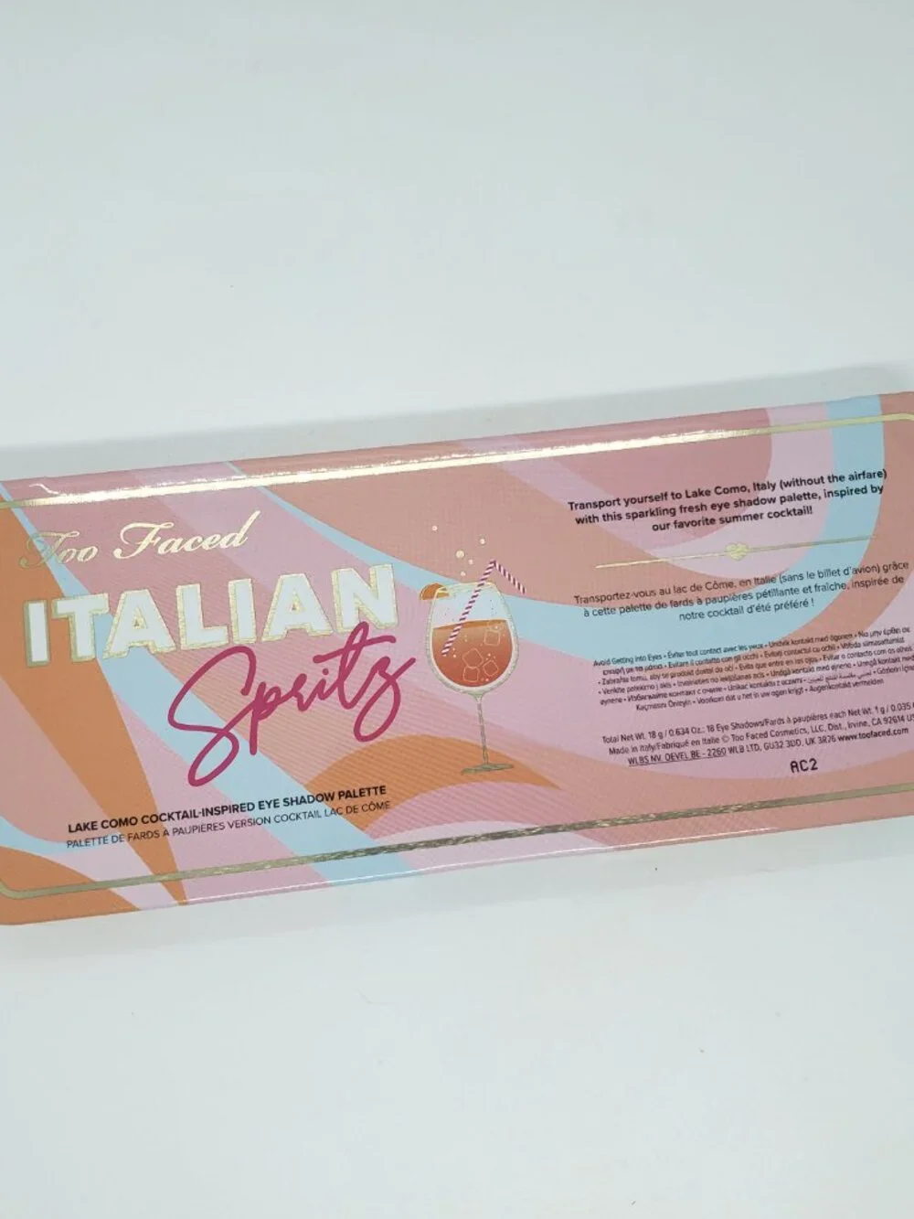 Too Faced Italian Spritz Lake Como Cocktail Inspired Eyeshadow Palette New